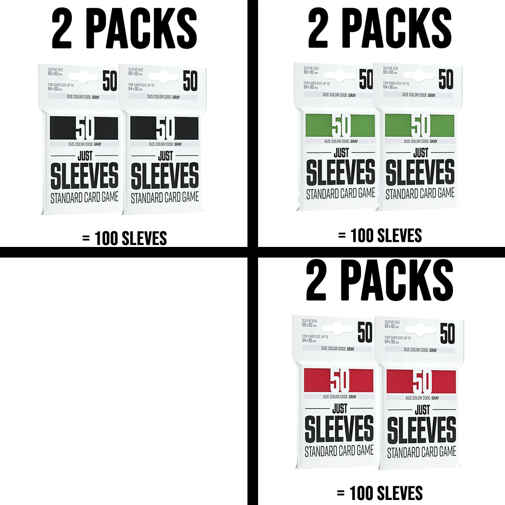 Play Sleeves | 100 Stück Just Sleeves | Verschiedene Farben verfügbar