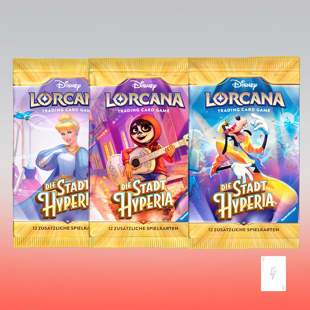 Disney Lorcana Die Stadt Hyperia 3x Booster Deutsch