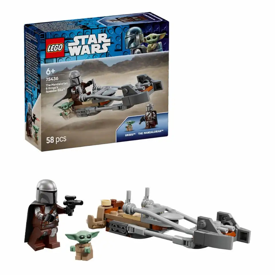 Lego Star Wars 75436 Der Mandalorianer und Grogu auf ihrem Speeder Bike