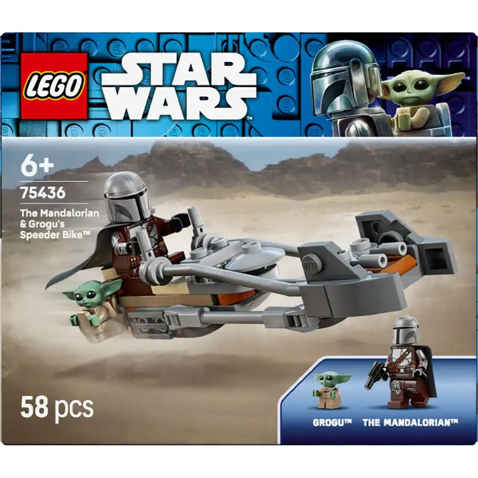 Lego Star Wars 75436 Der Mandalorianer und Grogu auf ihrem Speeder Bike