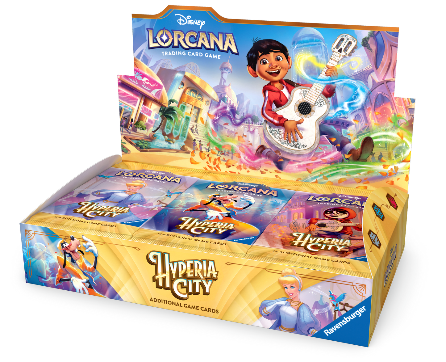 Disney Lorcana Hyperia City Booster Display 24 Booster Englisch
