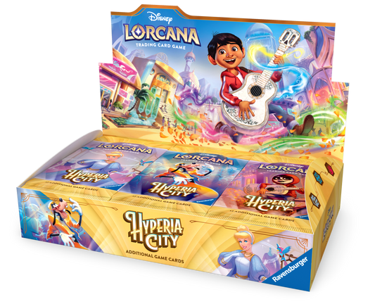 Disney Lorcana Hyperia City Booster Display 24 Booster Englisch