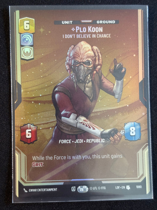 Plo Koon Prestige Foil - Legends of the Force XLOF 1080 Star Wars Unlimited
