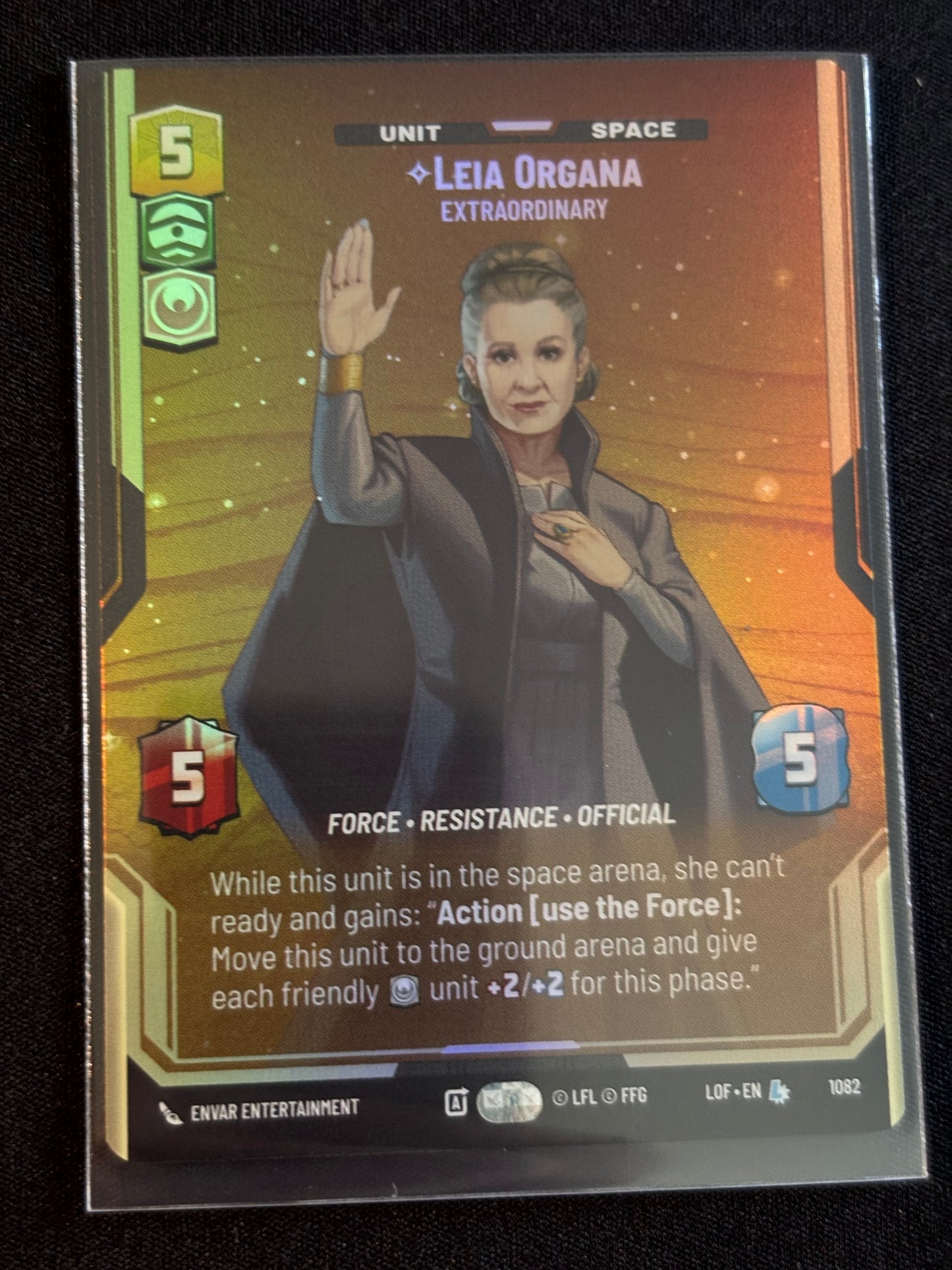 Leia Organa Prestige Foil - Legends of the Force XLOF 1082 Star Wars Unlimited