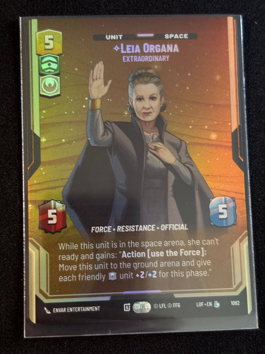 Leia Organa Prestige Foil - Legends of the Force XLOF 1082 Star Wars Unlimited