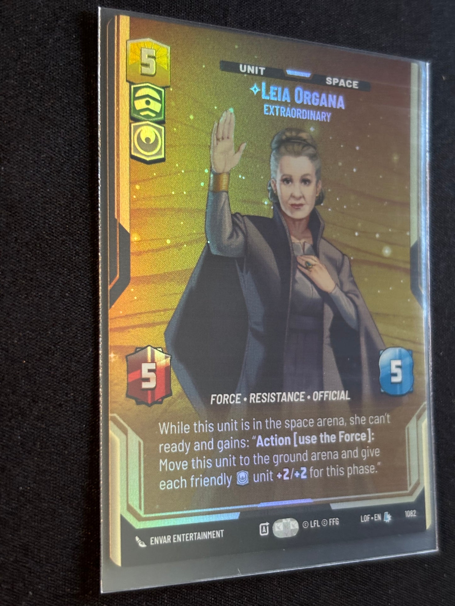Leia Organa Prestige Foil - Legends of the Force XLOF 1082 Star Wars Unlimited