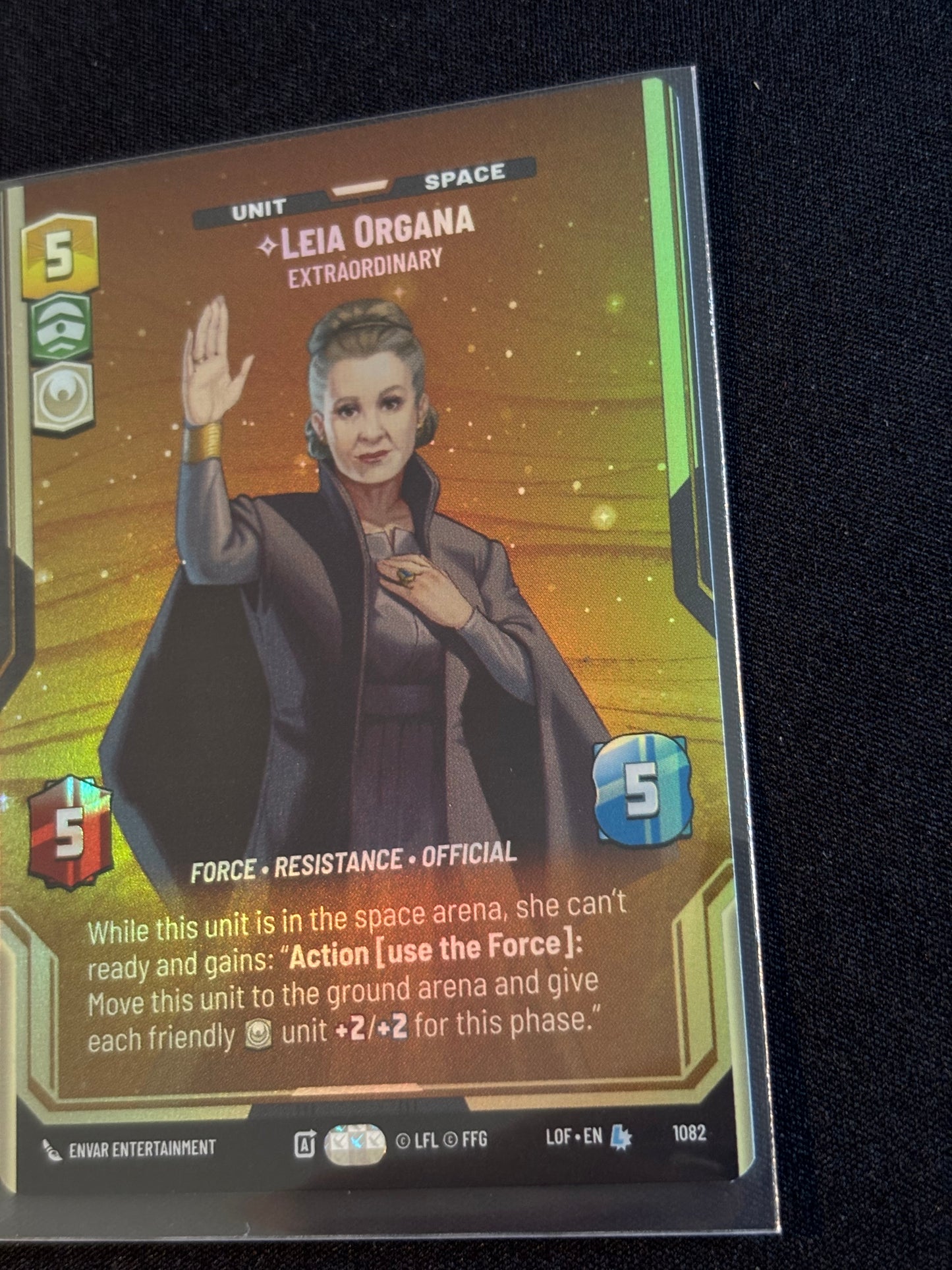 Leia Organa Prestige Foil - Legends of the Force XLOF 1082 Star Wars Unlimited