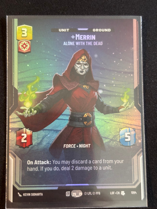 Merrin Prestige Foil - Legends of the Force XLOF 1094 Star Wars Unlimited