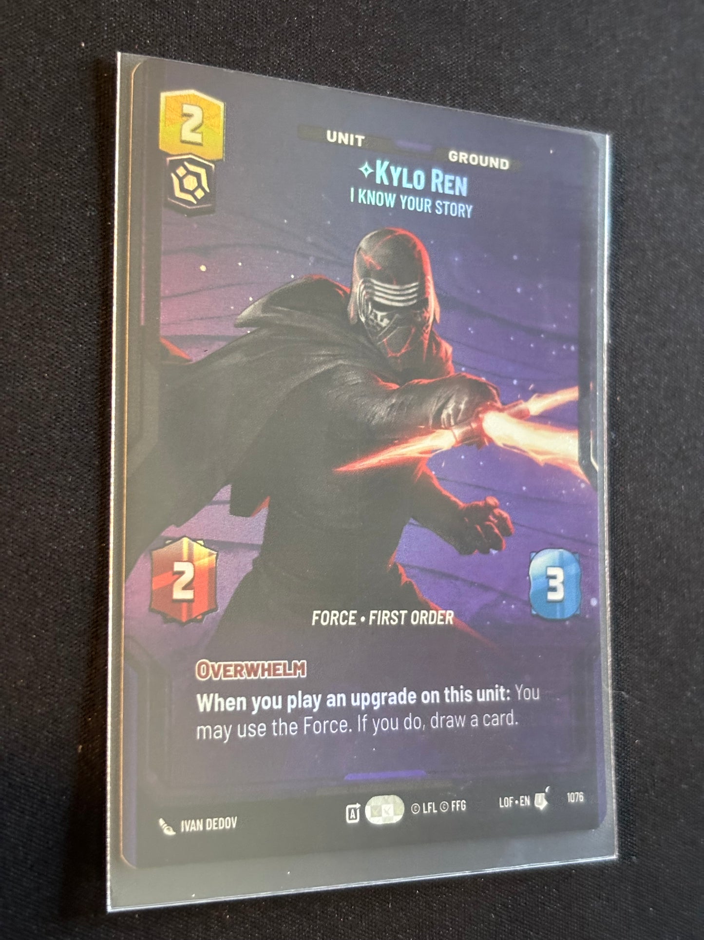 Kylo Ren Prestige Foil - Legends of the Force XLOF 1076 Star Wars Unlimited