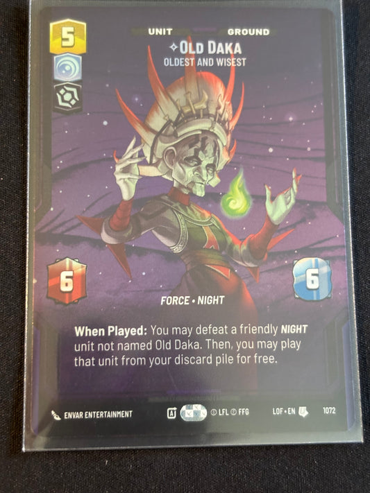 Old Daka Prestige Foil - Legends of the Force XLOF 1072 Star Wars Unlimited