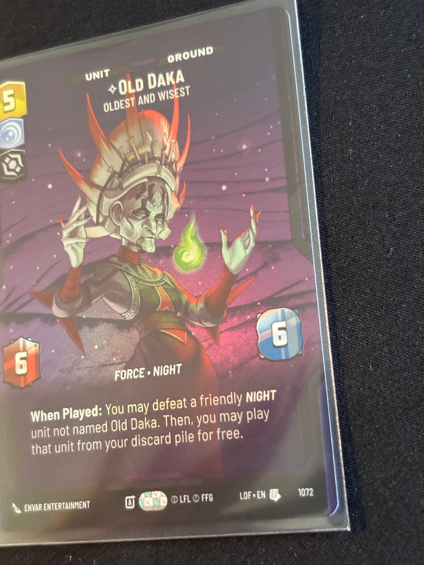 Old Daka Prestige Foil - Legends of the Force XLOF 1072 Star Wars Unlimited
