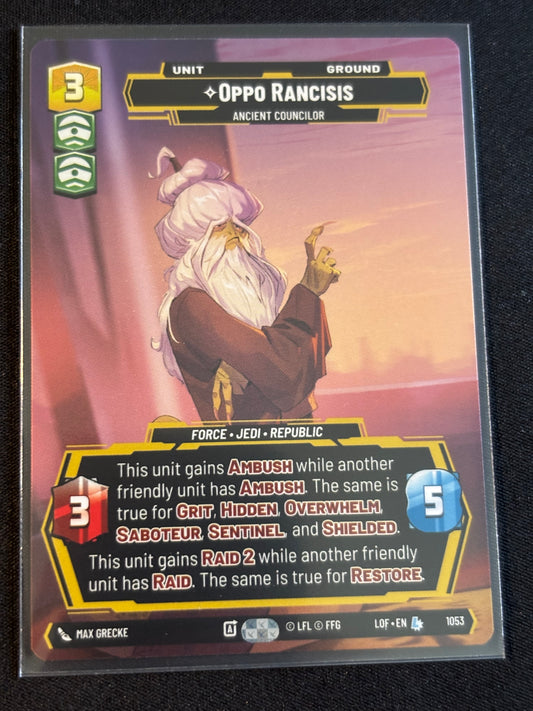 Oppo Rancisis Prestige - Legends of the Force XLOF 1053 Star Wars Unlimited