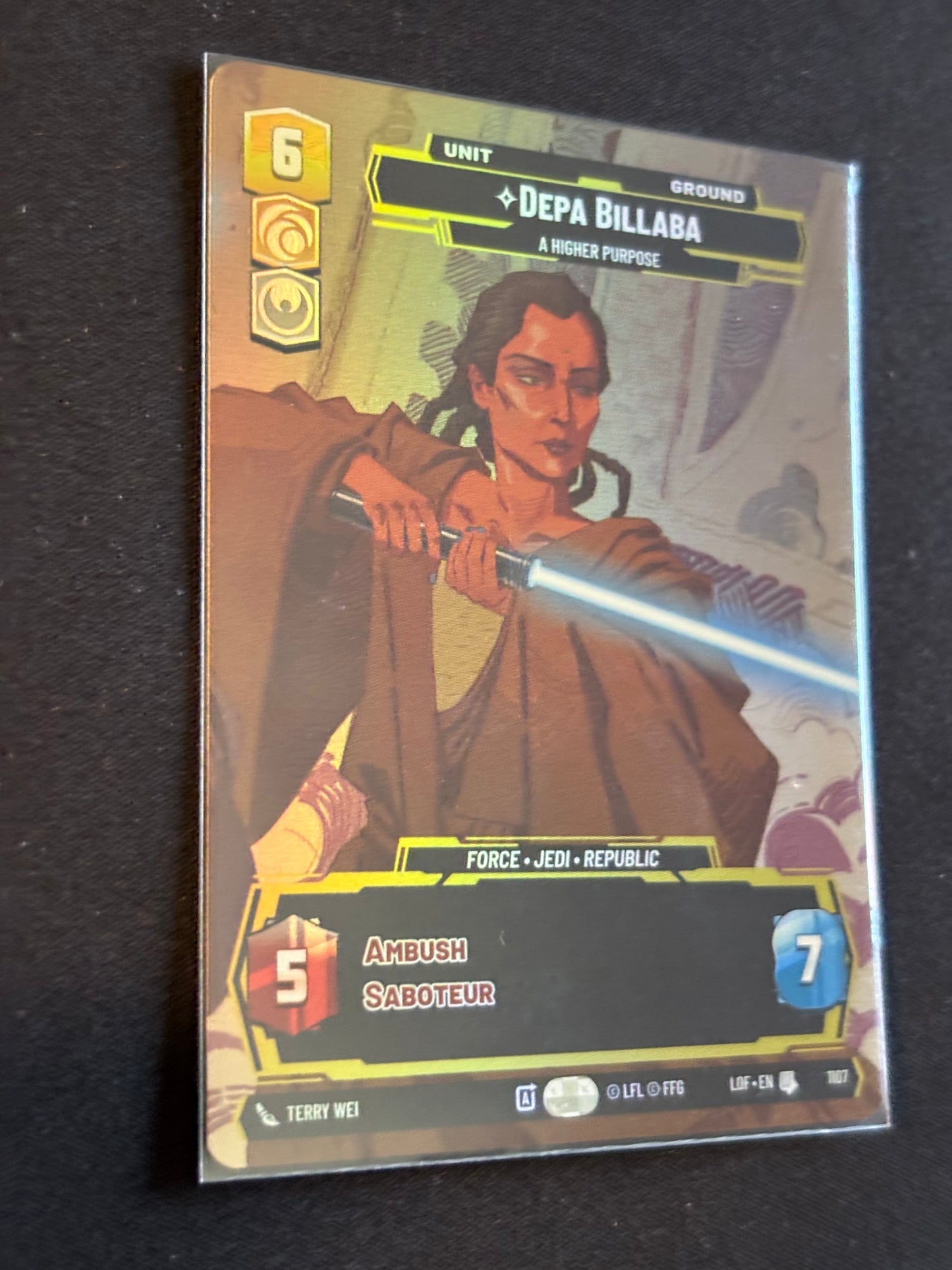 Depa Billaba Prestige Foil - Legends of the Force XLOF 1107 Star Wars Unlimited