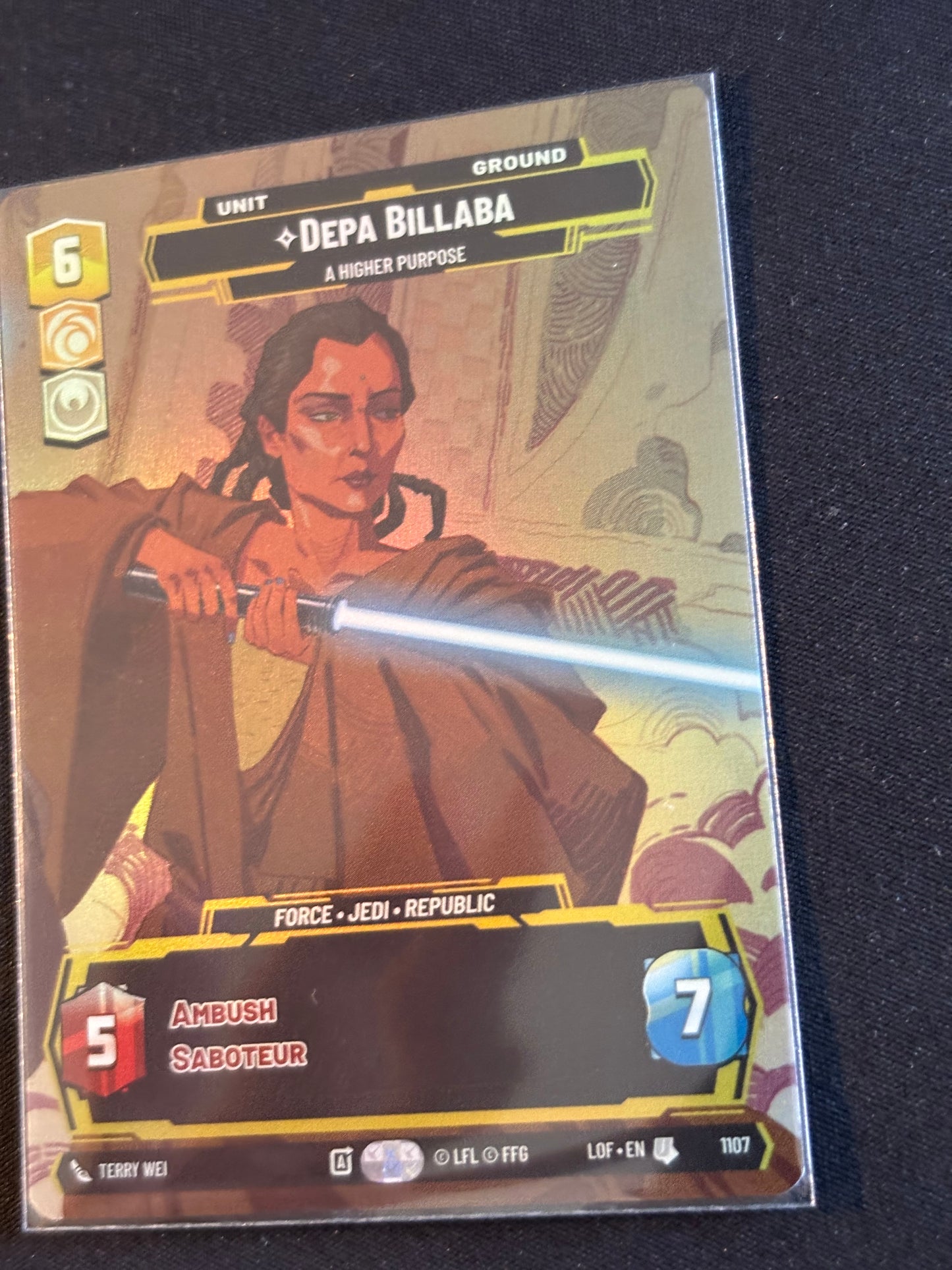 Depa Billaba Prestige Foil - Legends of the Force XLOF 1107 Star Wars Unlimited