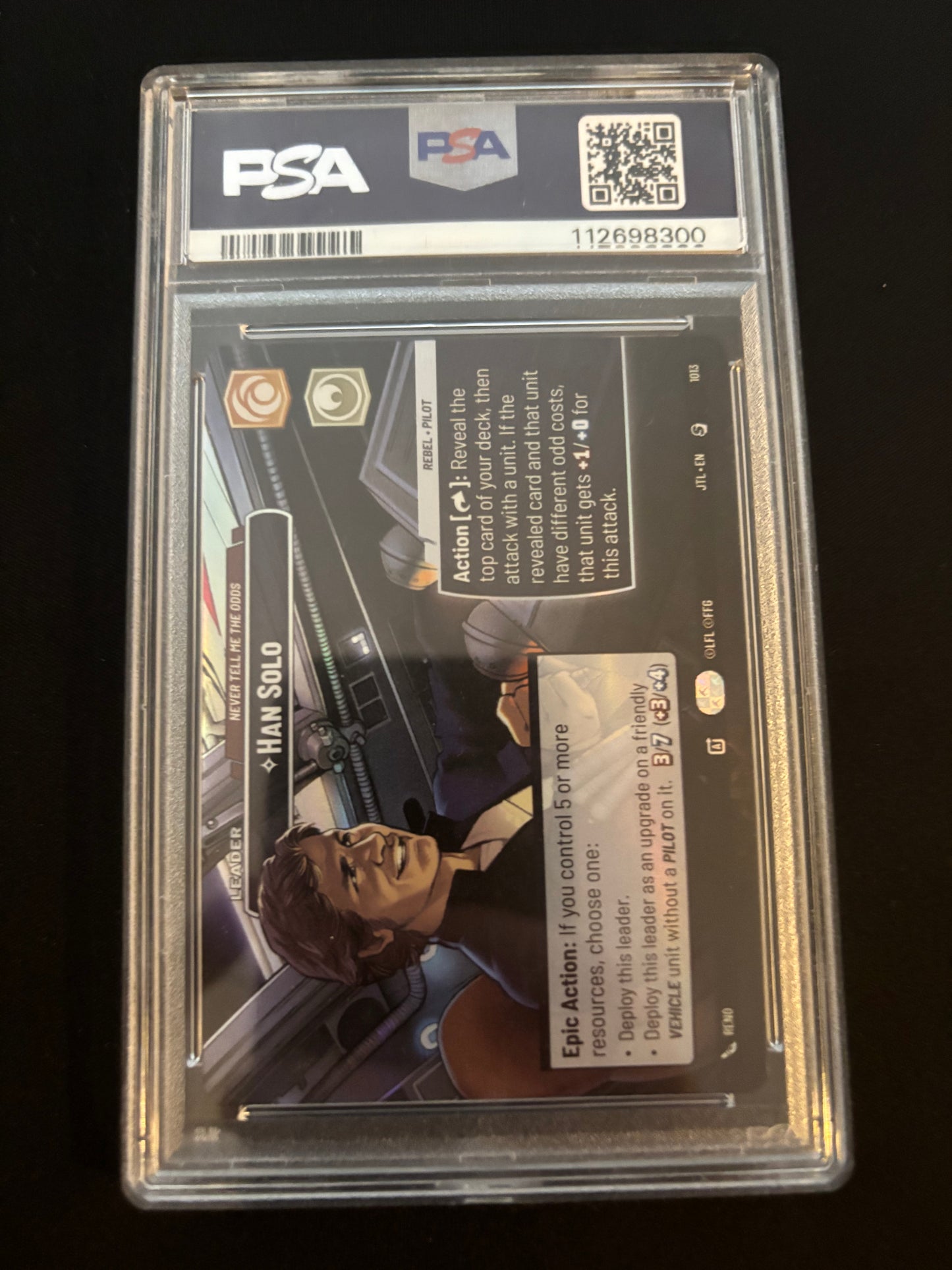 2025 Star Wars Unlimited JTL Han Solo Showcase PSA 9