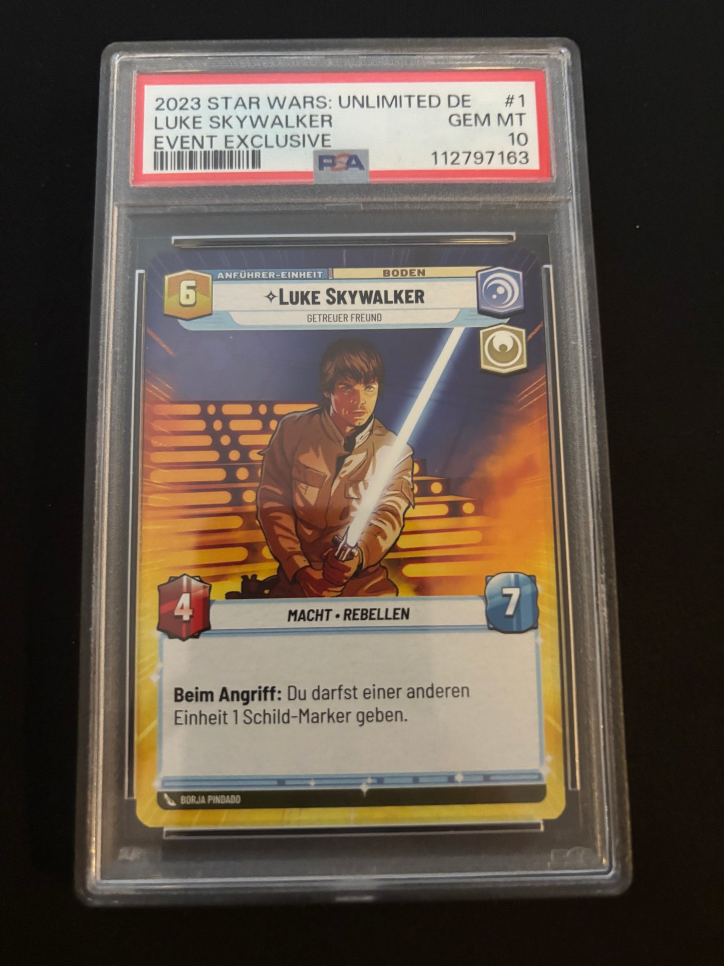 2023 Star Wars Unlimited SOR Luke Sky Walker Event Promo DE PSA 10