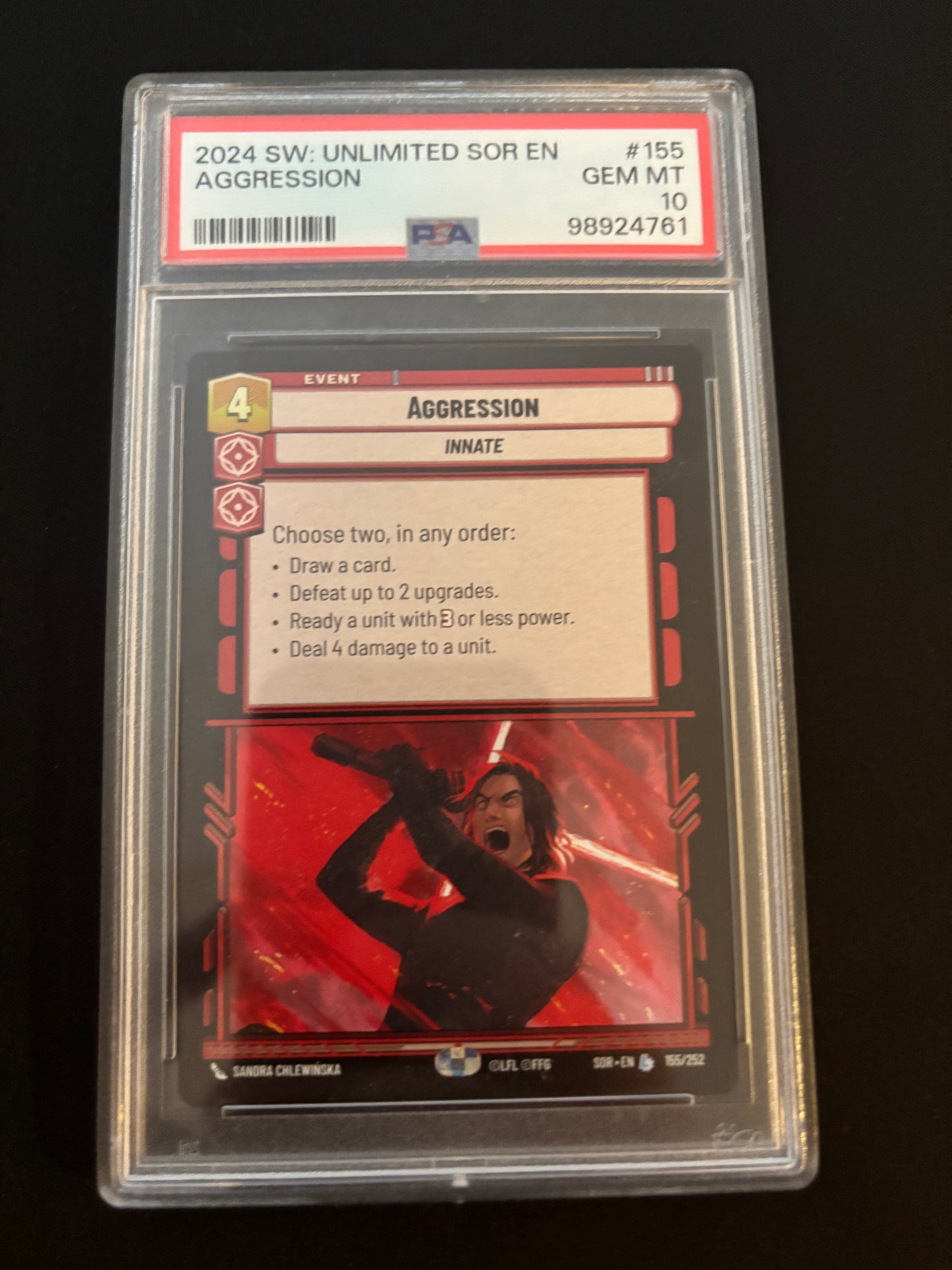 2023 Star Wars Unlimited SOR Aggression PSA 10