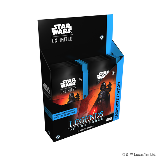 Star Wars Unlimited Legends of the Force Carbonite Booster Display