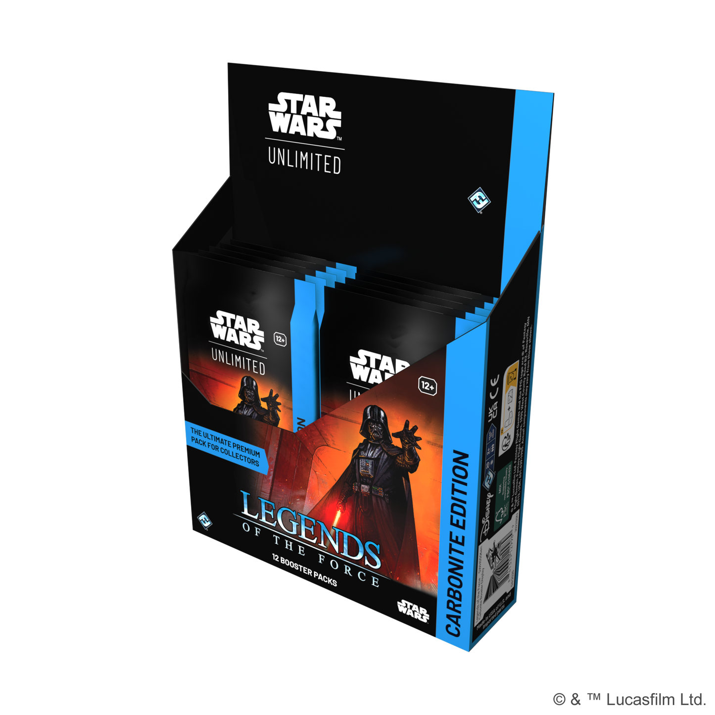 Star Wars Unlimited Legends of the Force Carbonite Booster Display