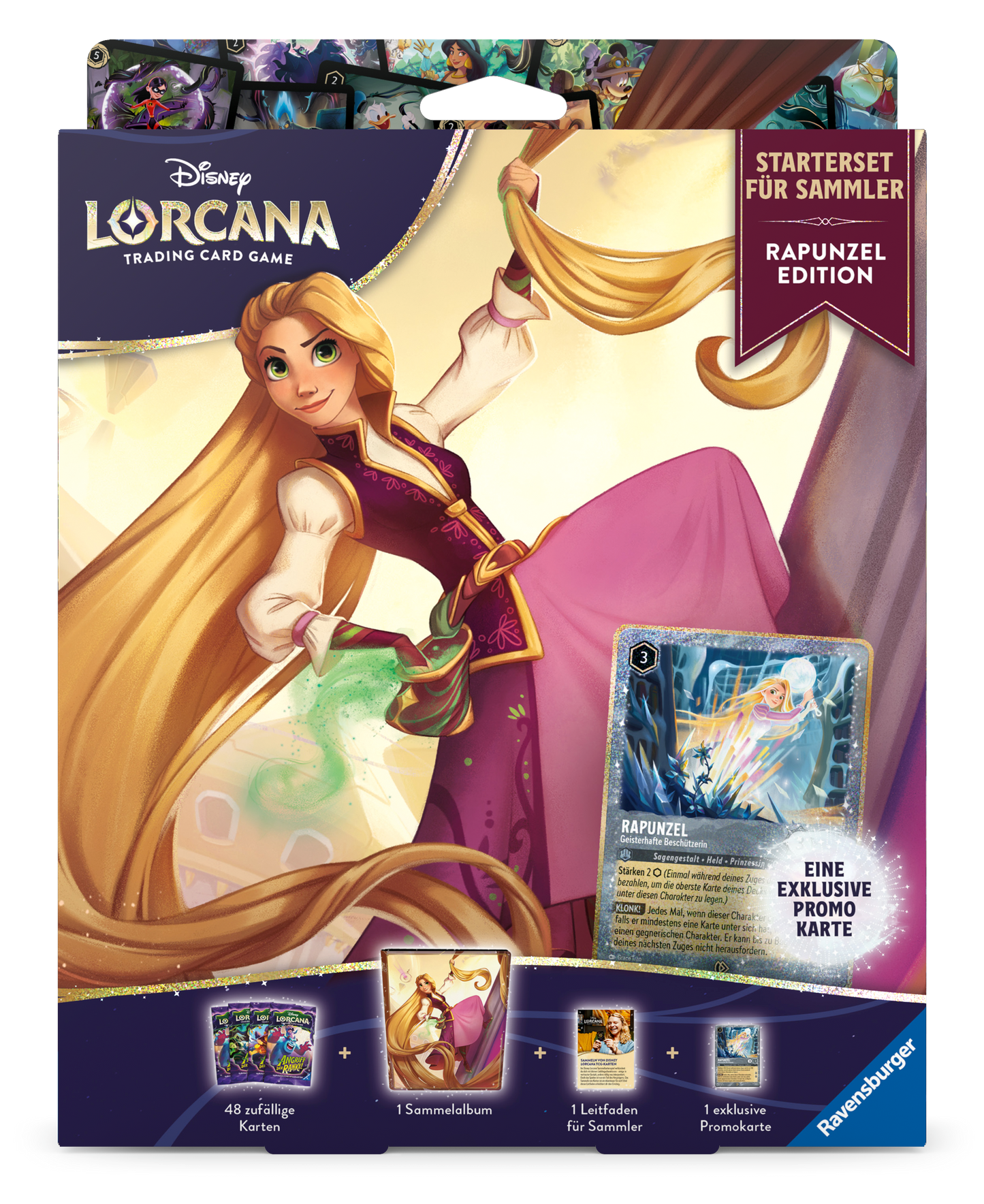 Disney Lorcana Starterset für Sammler Rapunzel Deutsch
