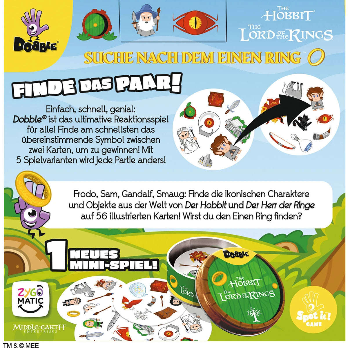 Der Herr der Ringe Die Gefährten – Das Stichspiel + Dobble Der Herr der Ringe
