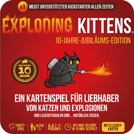 Exploding Kittens 10-Jahre-Jubiläums-Edition Tin