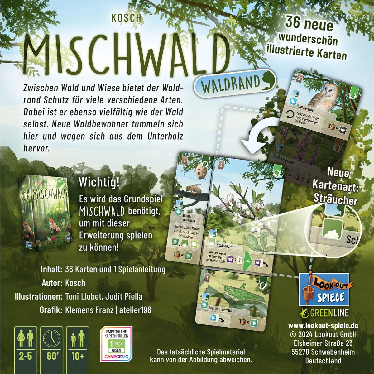 Kartenspiel Mischwald – Waldrand Erweiterung
