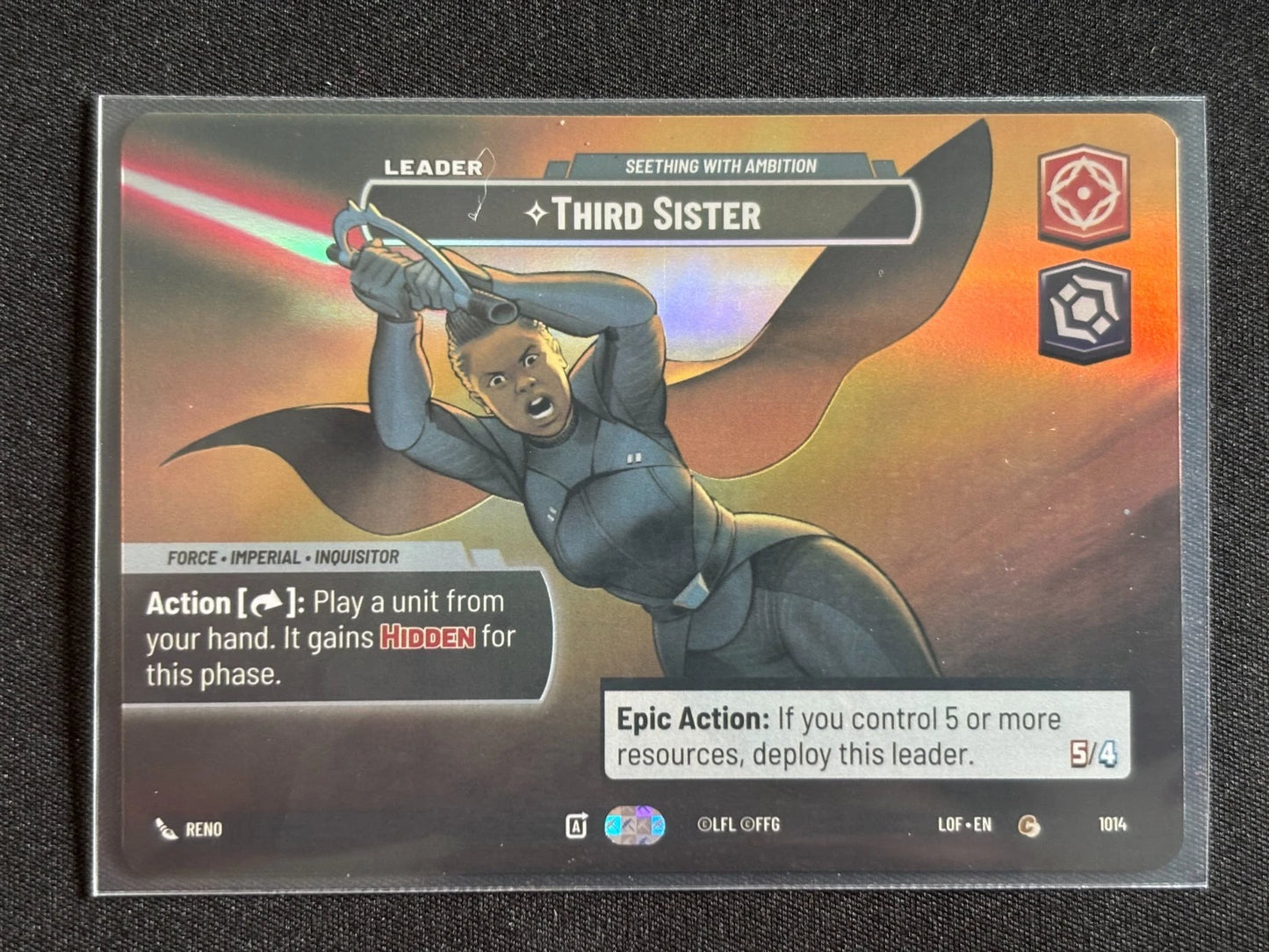 Third Sister Showcase - Legends of the Force XLOF 1014 Star Wars Unlimited TCG