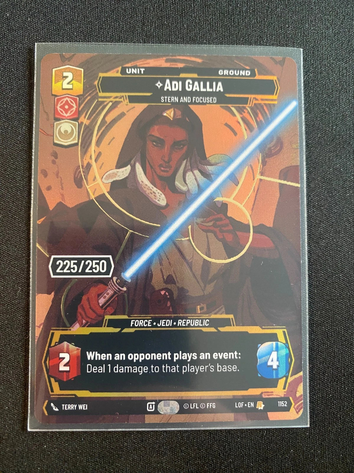 Adi Gallia Serialized - Legends of the Force XLOF 1152 Star Wars Unlimited